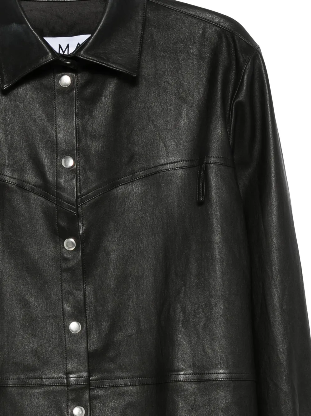 Almaz Button-fastening Panelled Shirt In Black
