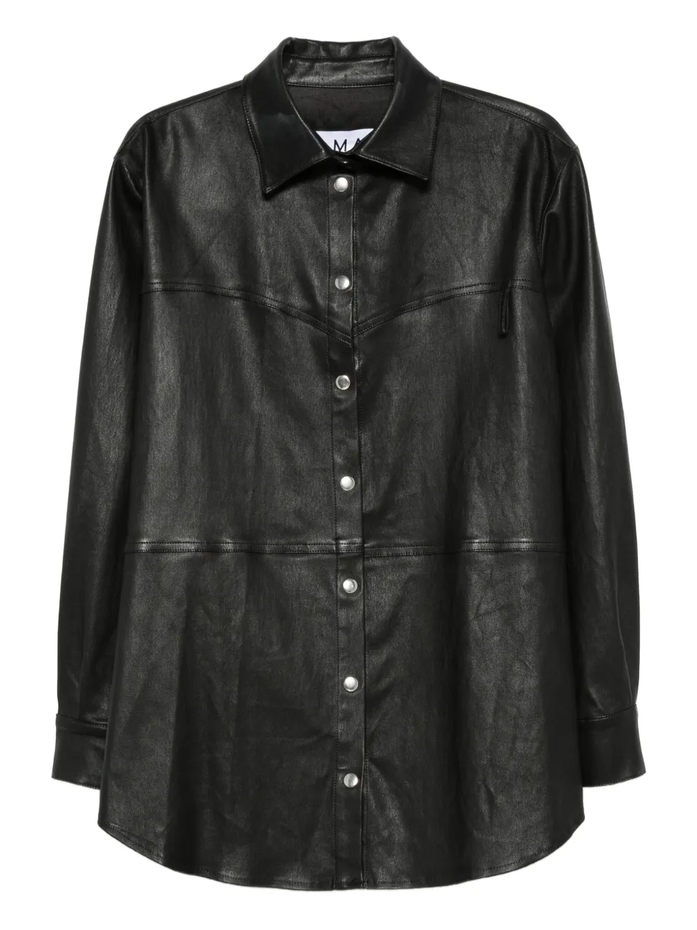 Almaz button-fastening panelled shirt | Black | Image 1