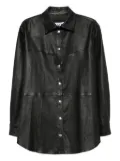 Almaz button-fastening panelled shirt - Black