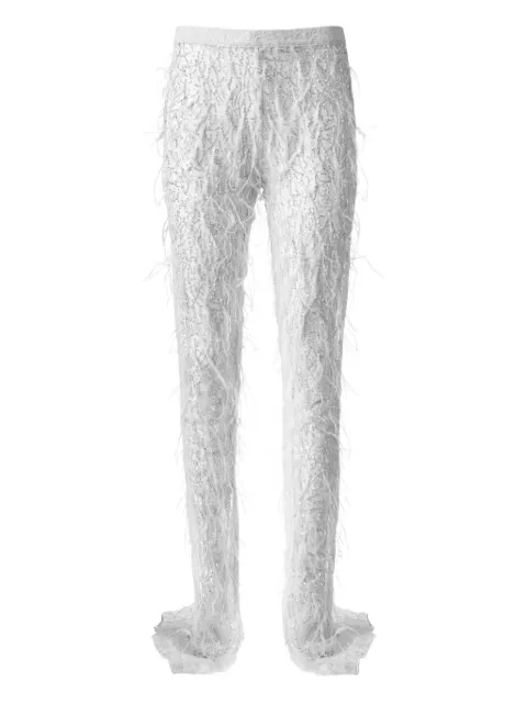 Almaz pantalones bordados con lentejuelas