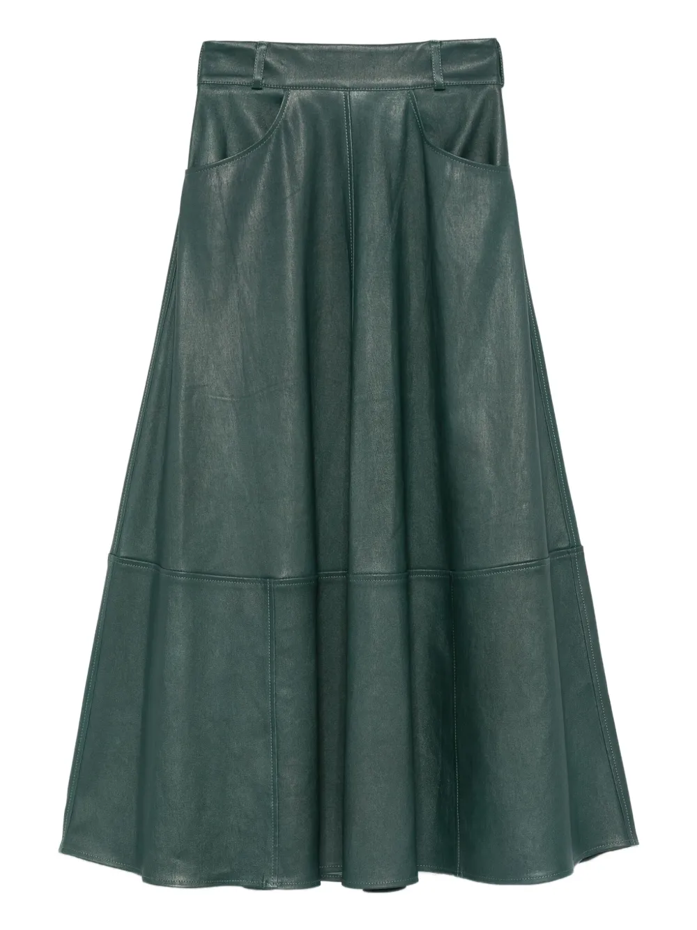 Almaz panelled flared skirt | Green | Image 1
