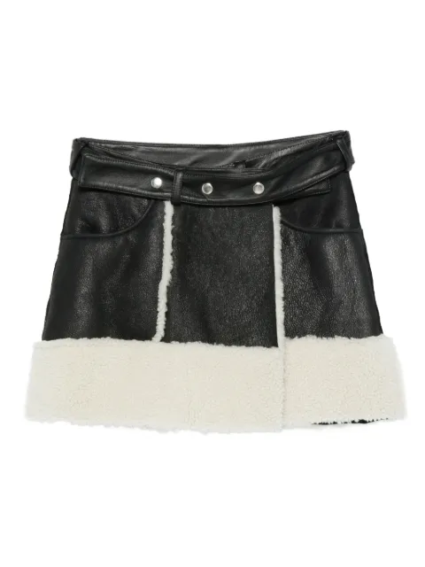 Almaz shearling-panels mini skirt
