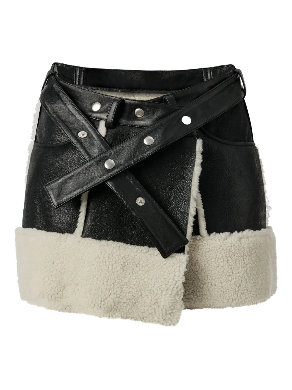 Almaz シアリングパネル ミニスカート - ブラック