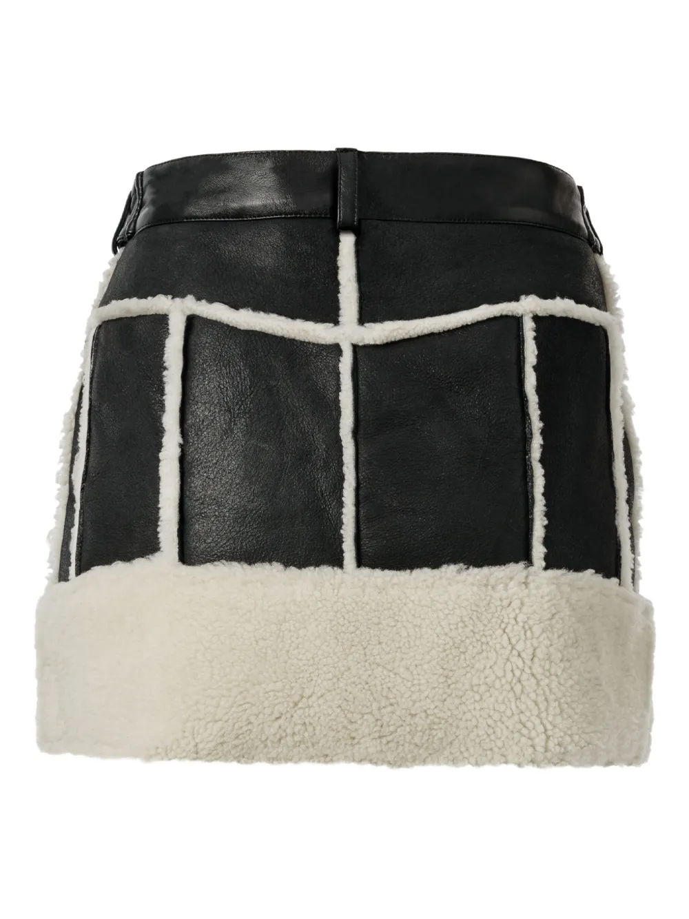 Almaz Mini-rok met lammy vlakken Zwart