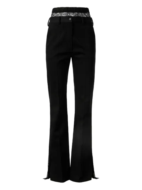 Almaz pantalones con ribete de encaje