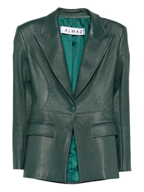 Almaz topstitched lambskin blazer