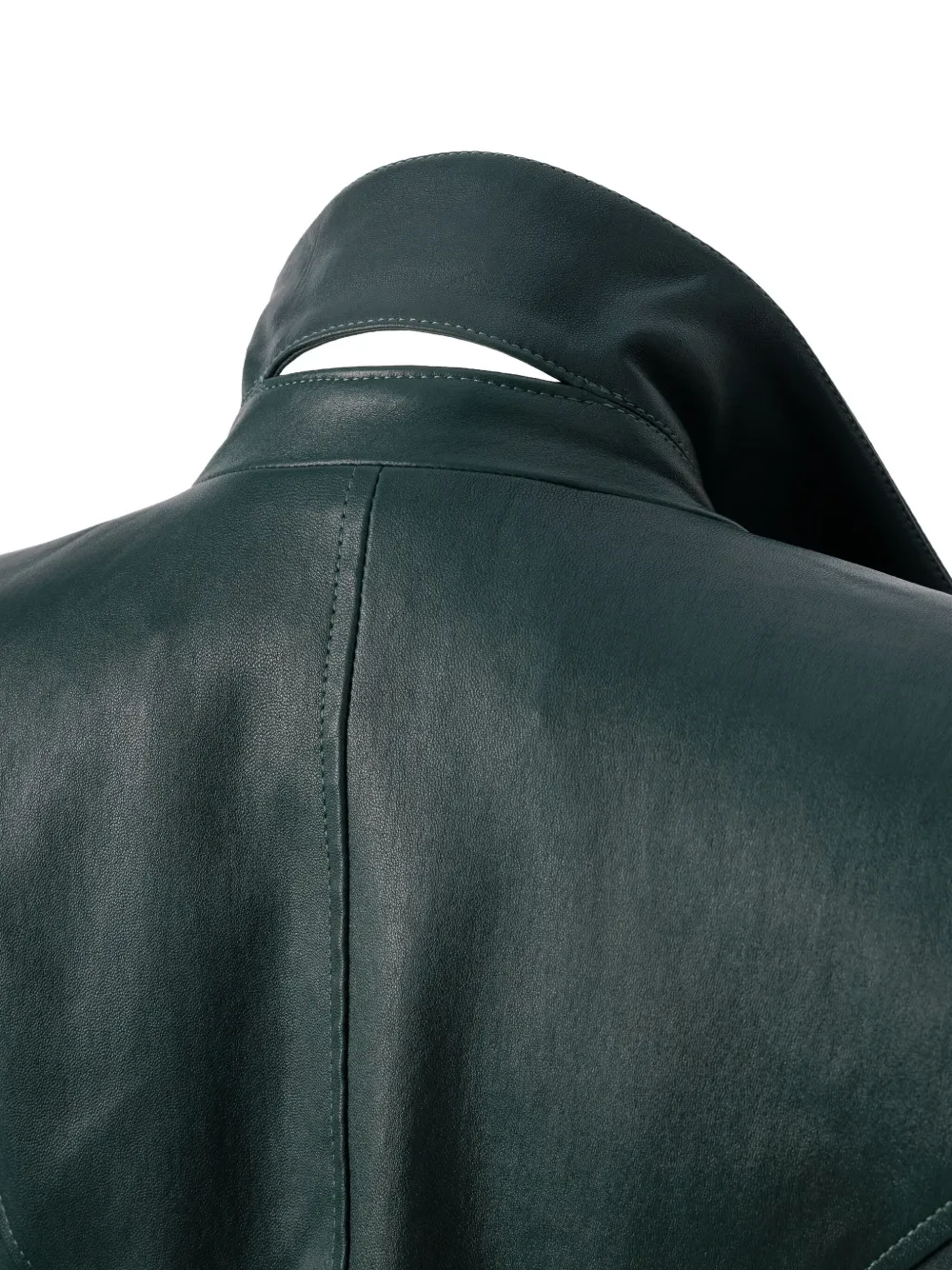  Almaz Framework Leather Blazer - Green 