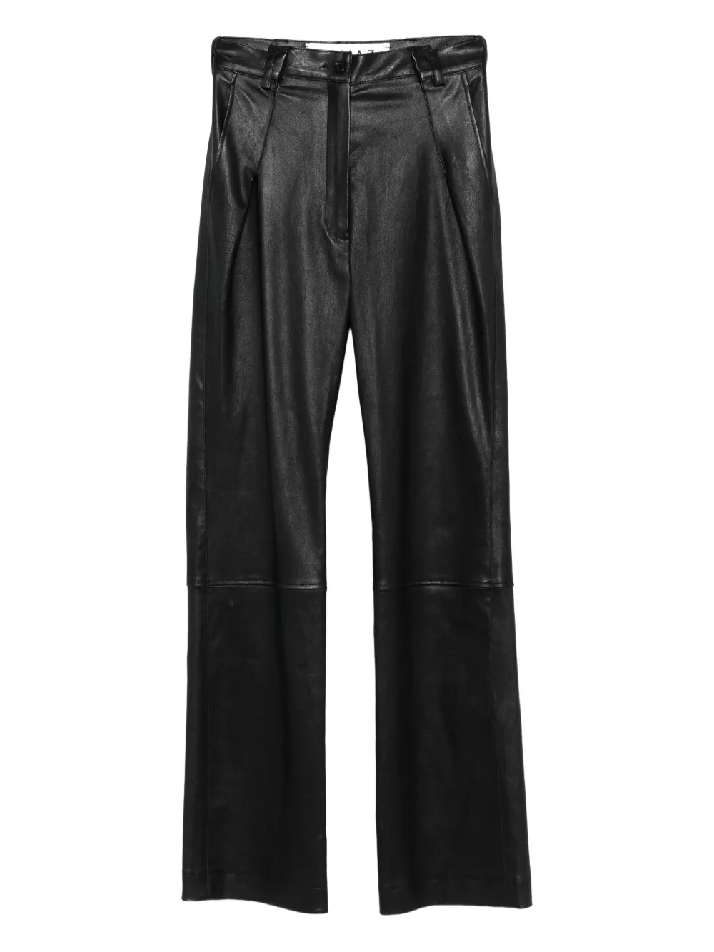 Almaz pleated-leather trousers | Black | Image 1