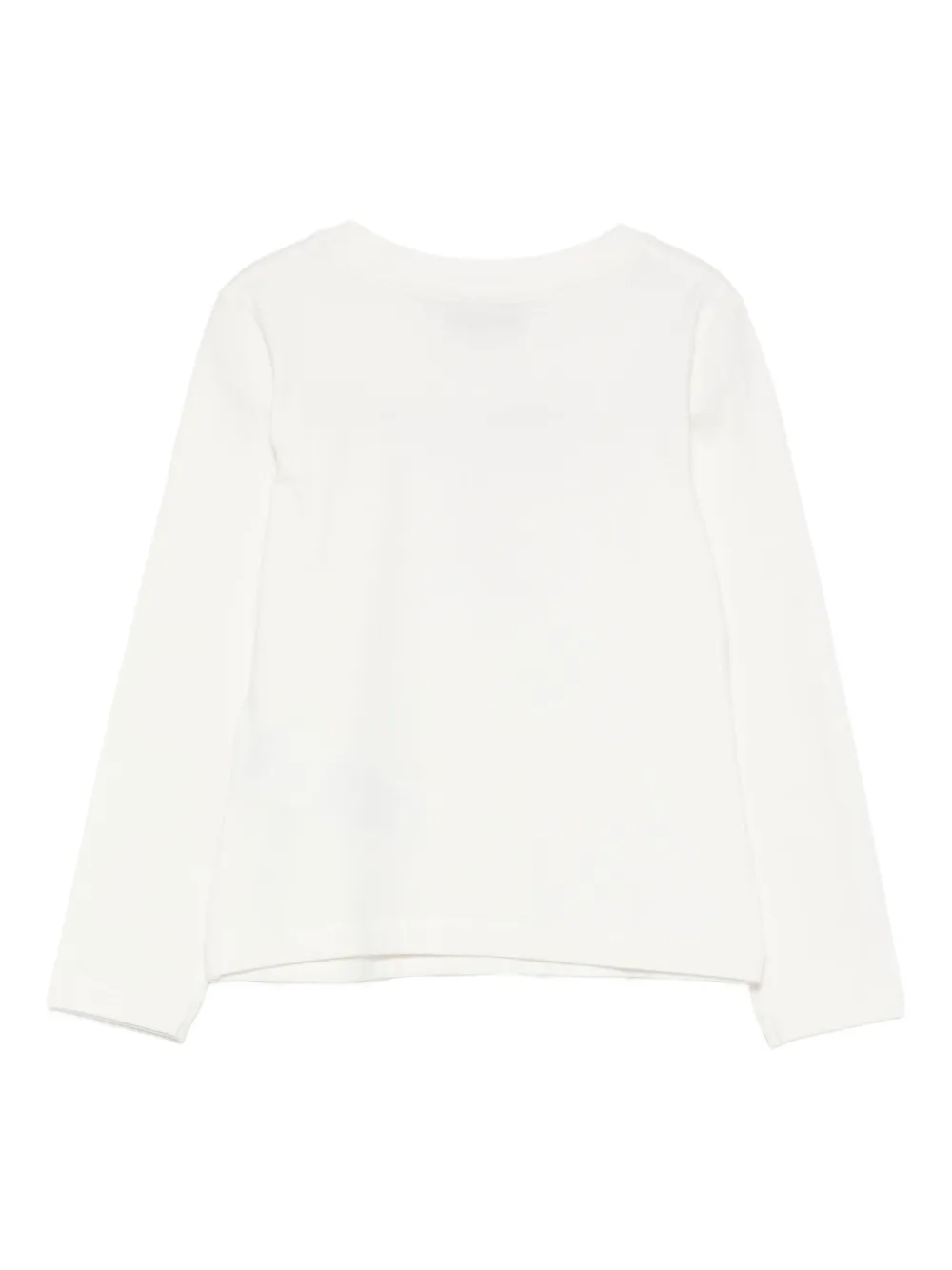 Moschino Kids T-shirt met lange mouwen en teddybeerprint Wit