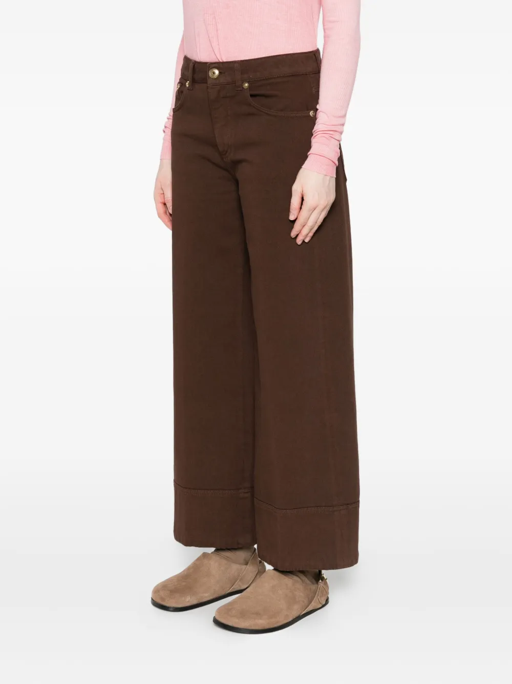 Dondup Cuffed Jeans In Brown