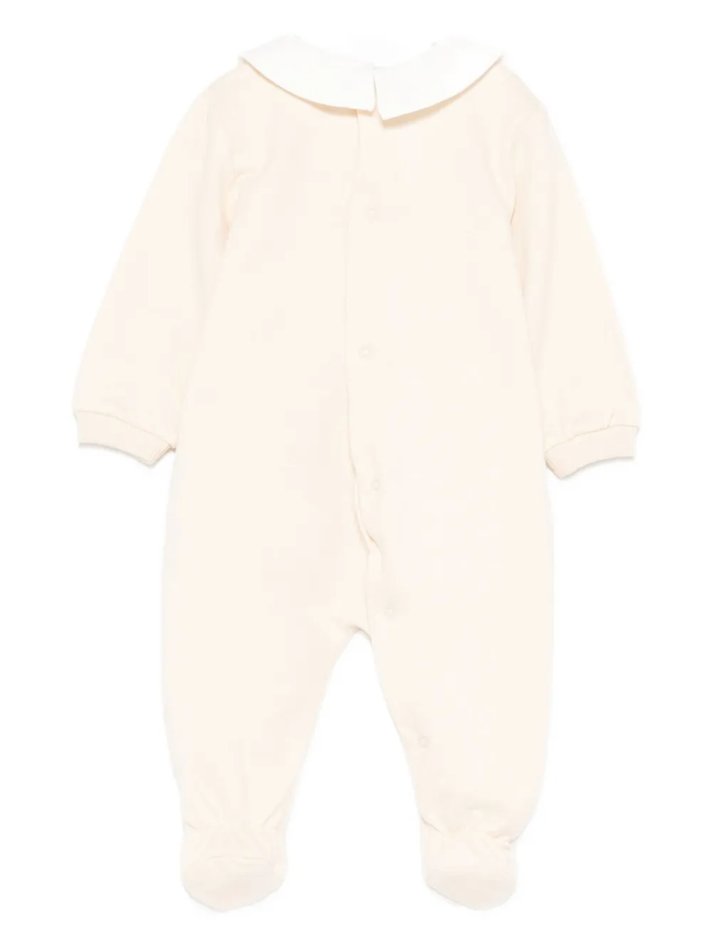 Moschino Kids teddy-print peter-pan collar romper - Beige