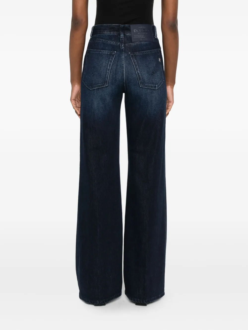 Dondup Wide-leg Indigo Wash Jeans In Blue