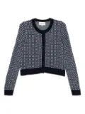 Eric Bompard patterned crew-neck cardigan - Blue