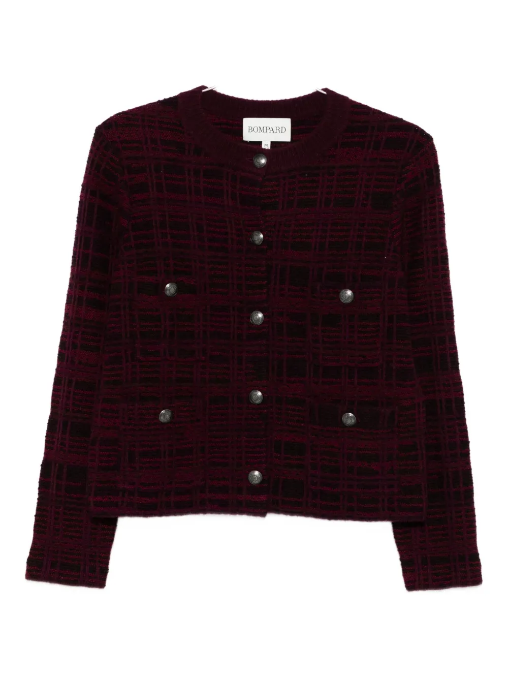 Eric Bompard Jacquard Tweed Jacket In Purple