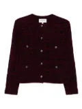 Eric Bompard jacquard tweed jacket - Purple