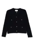 Eric Bompard crew-neck tweed jacket - Blue