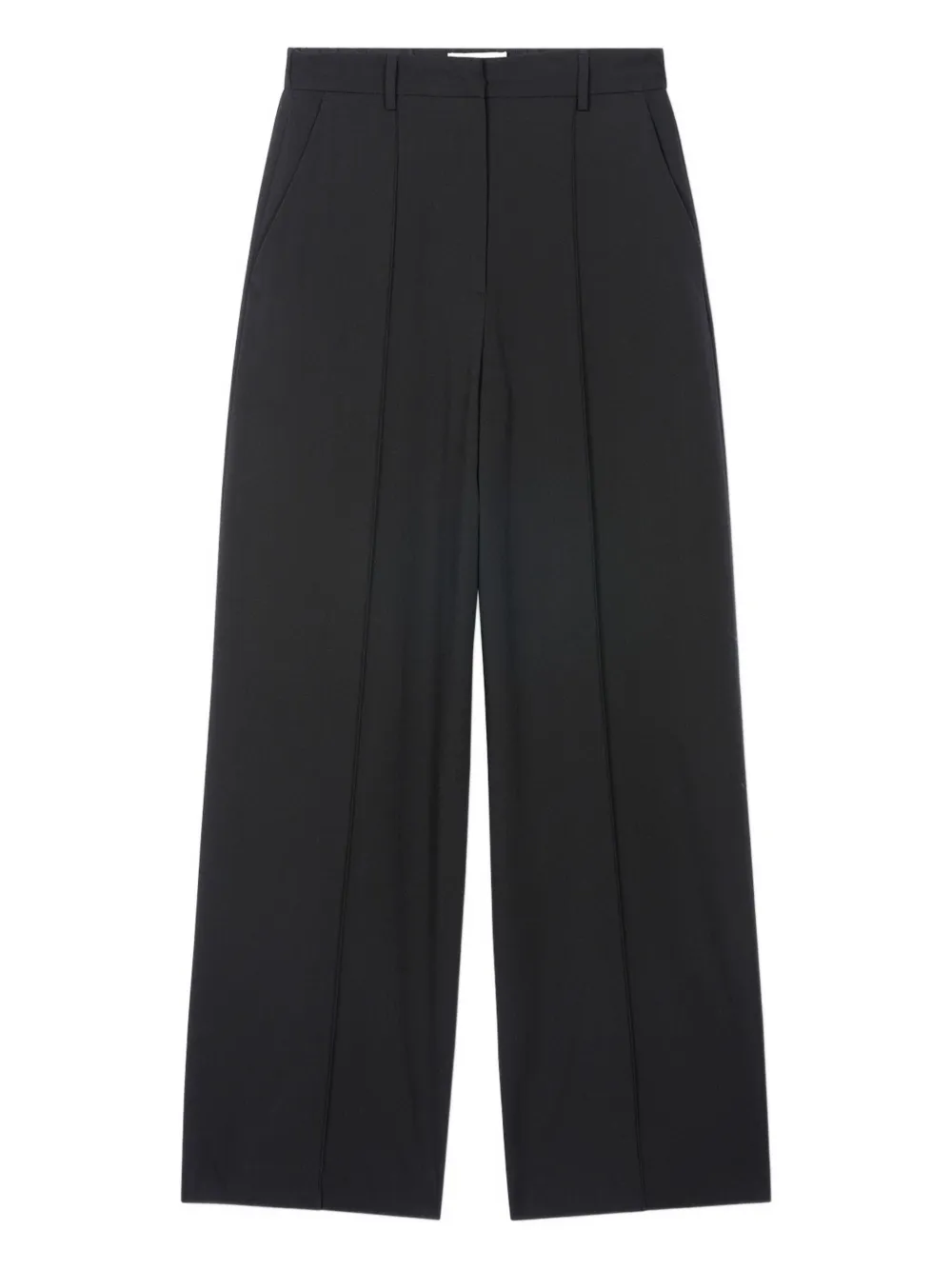 Eric Bompard Front-rib Palazzo Pants In Black