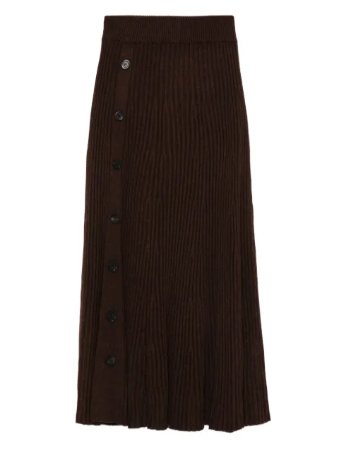 Eric Bompard ribbed flared midi skirt