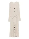 Eric Bompard ribbed buttoned maxi dress - Neutrals