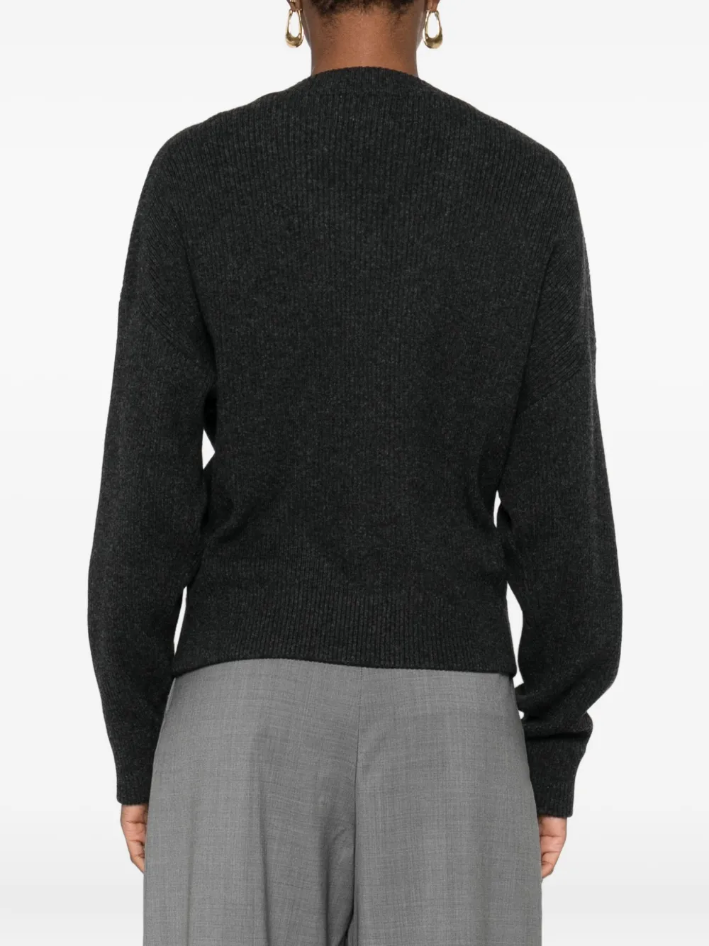 Eric Bompard V-neck Cashmere Sweater In Black