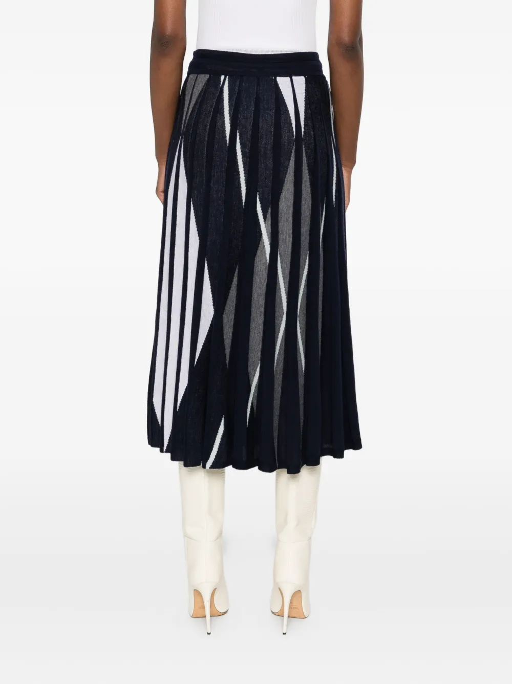 Eric Bompard Kasjmier plooirok Blauw