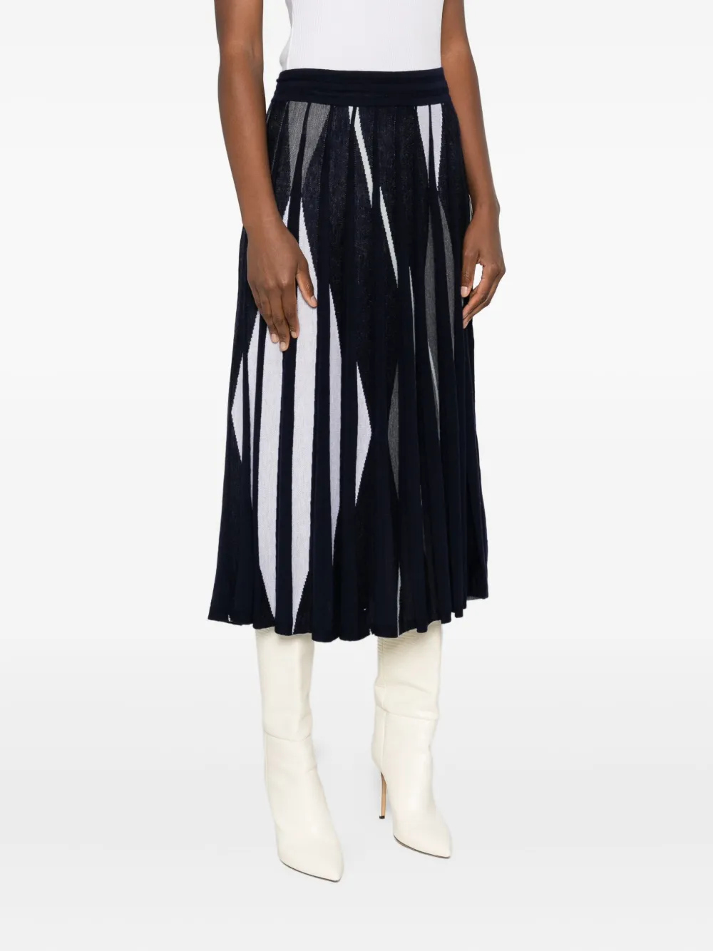 Eric Bompard Kasjmier plooirok Blauw