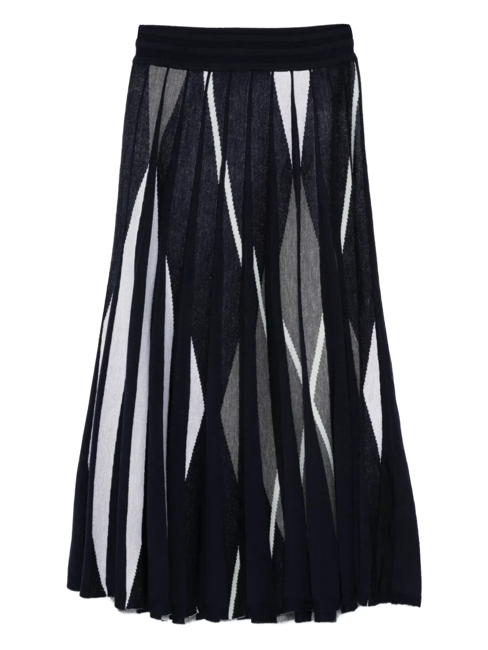 Eric Bompard pleated cashmere midi skirt | Blue | Image 1