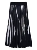 Eric Bompard pleated cashmere midi skirt - Blue