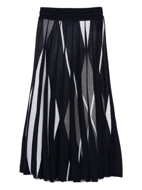 Eric Bompard pleated cashmere midi skirt