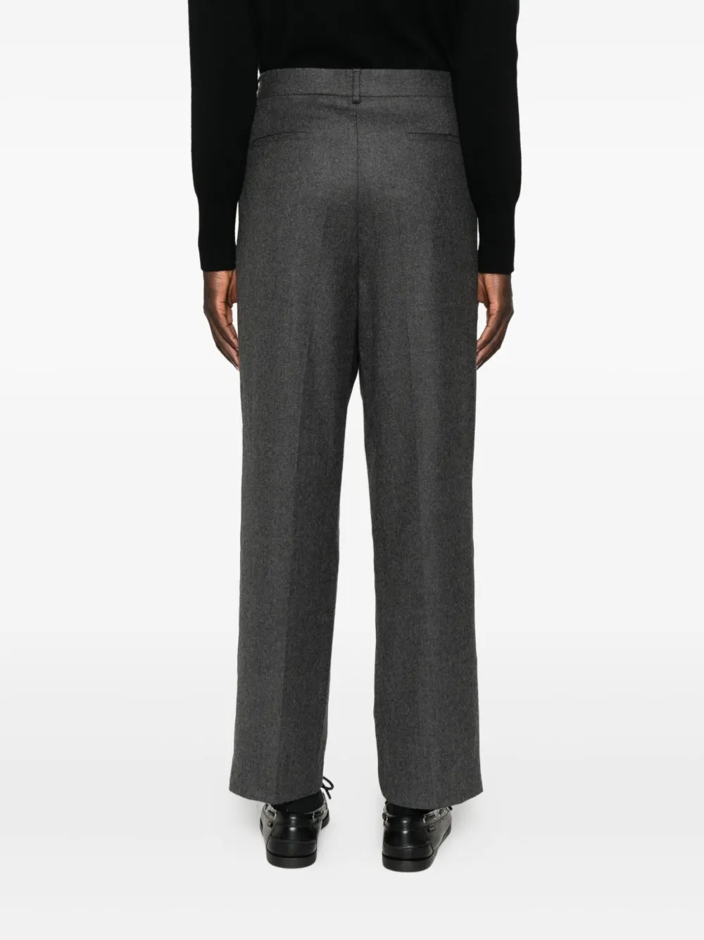 Eric Bompard Pleated-details Trousers In Gray