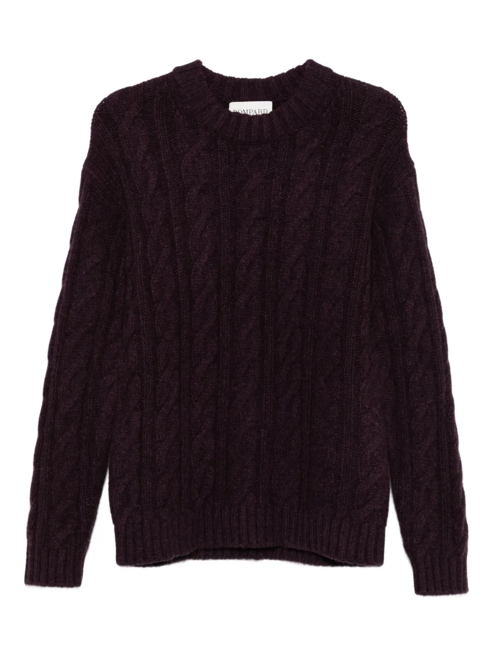 Eric Bompard cable-knit round-neck sweater | Purple | Image 1