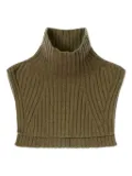 Eric Bompard ribbed high-neck cashmere bib - Green