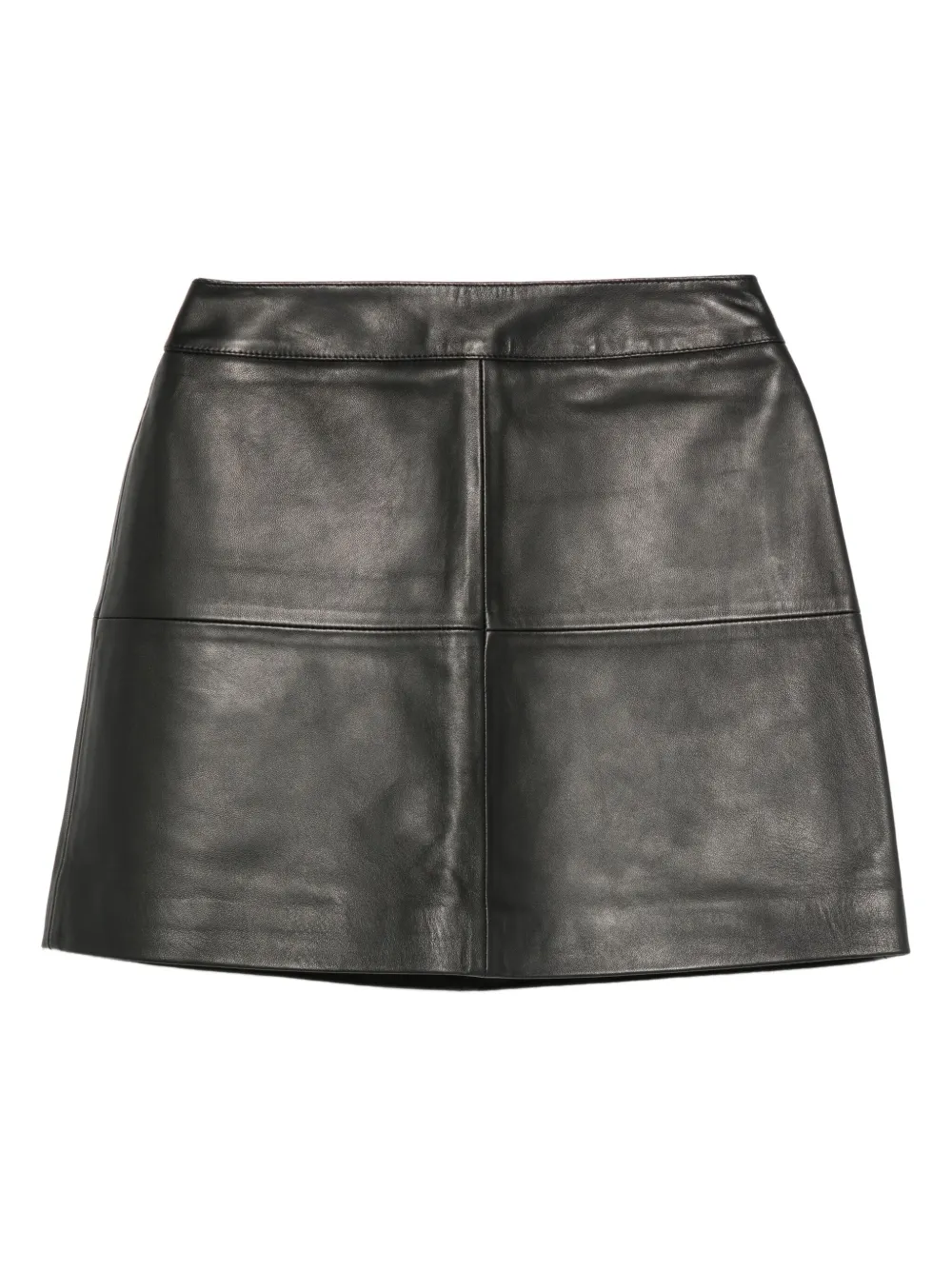 Eric Bompard leather mini skirt | Black | Image 1