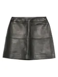 Eric Bompard leather mini skirt - Black