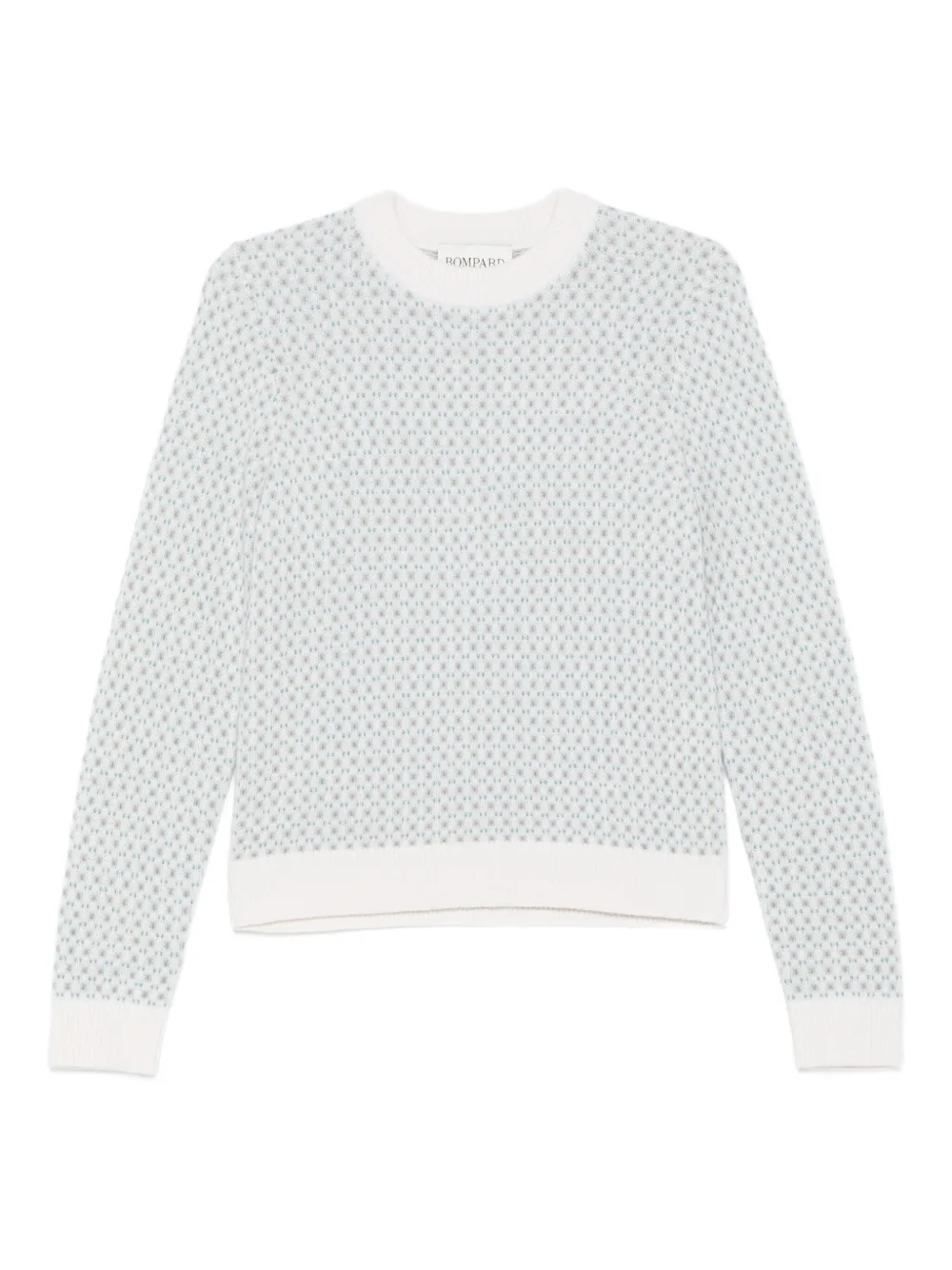 Eric Bompard Patterned Crew-neck Sweater In White