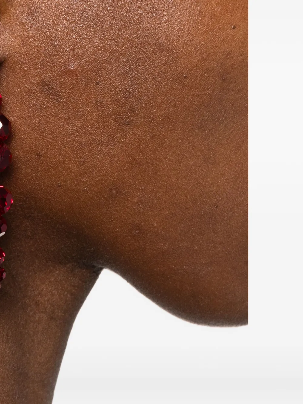 Simone Rocha Drip Crystal-embellished Drop Earrings In Red