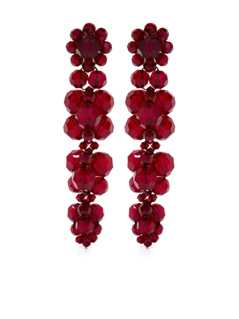 Simone Rocha crystal-flower earrings