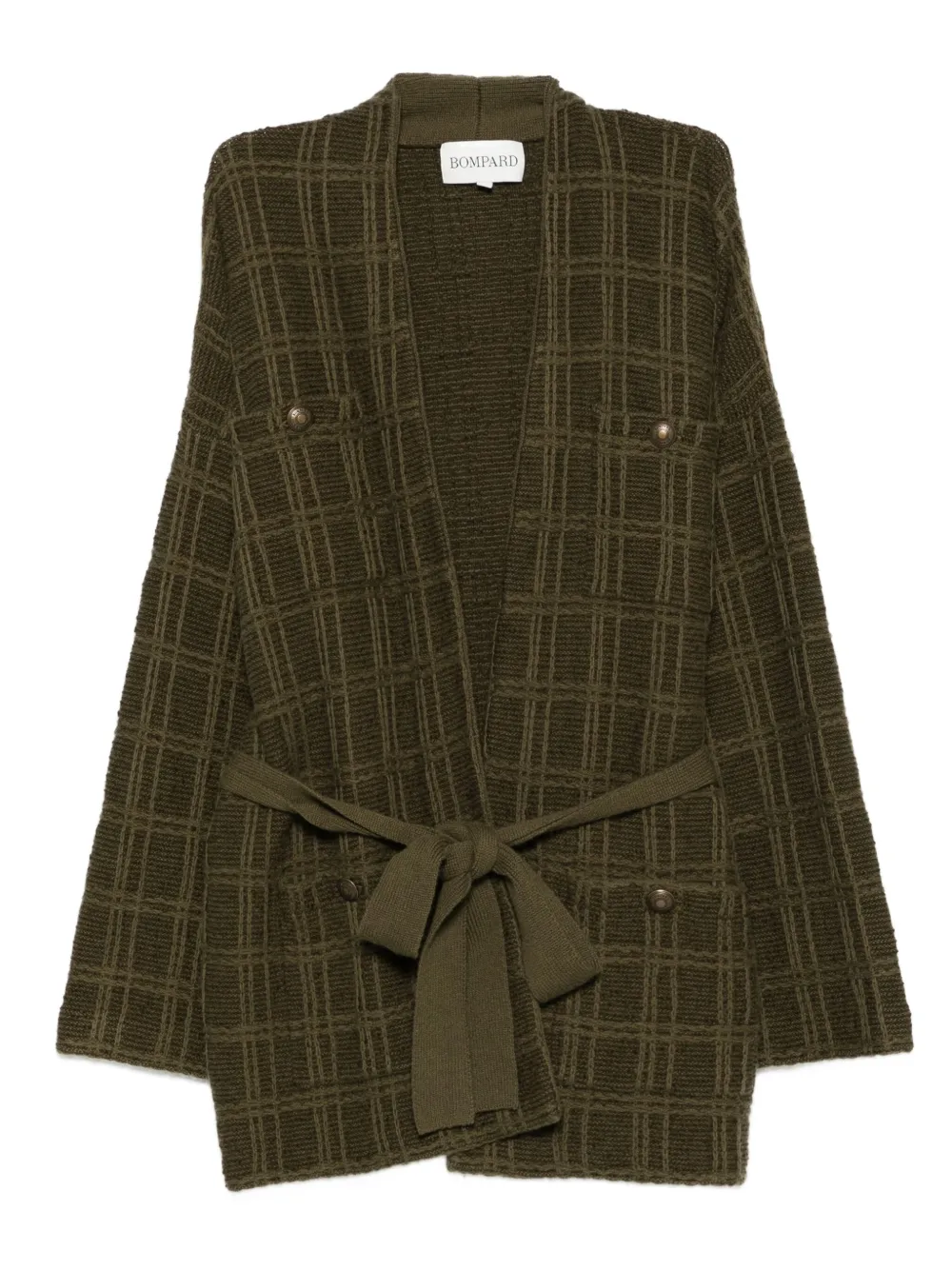 Eric Bompard textured belted cardigan | Green | Image 1