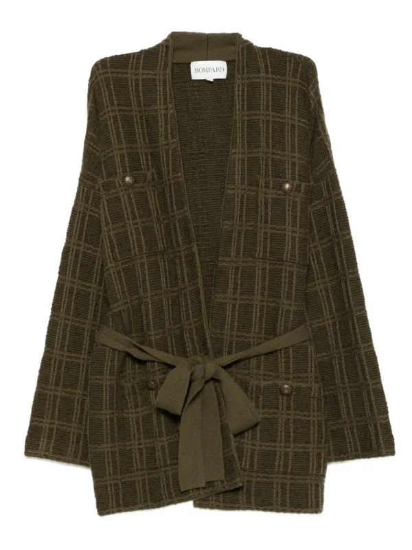 Eric Bompard Textured Belted Cardigan Green FARFETCH