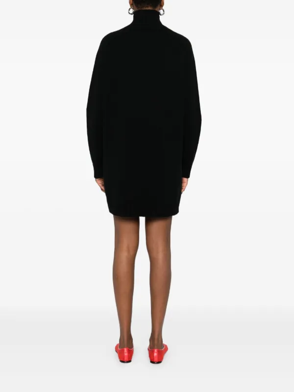 black cashmere mini dress Women's Cashmere Crochet Mini Dress
