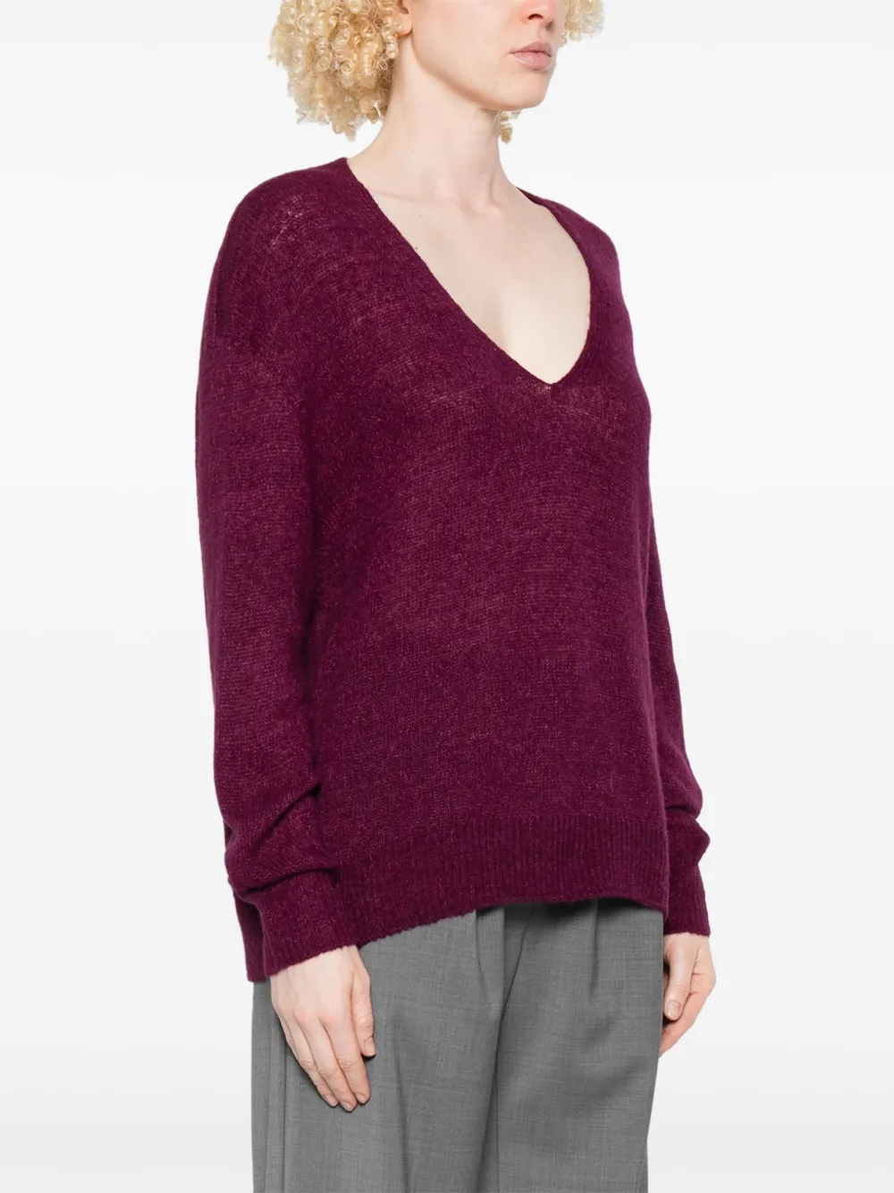  Bompard V-neck Sweater - Pink 