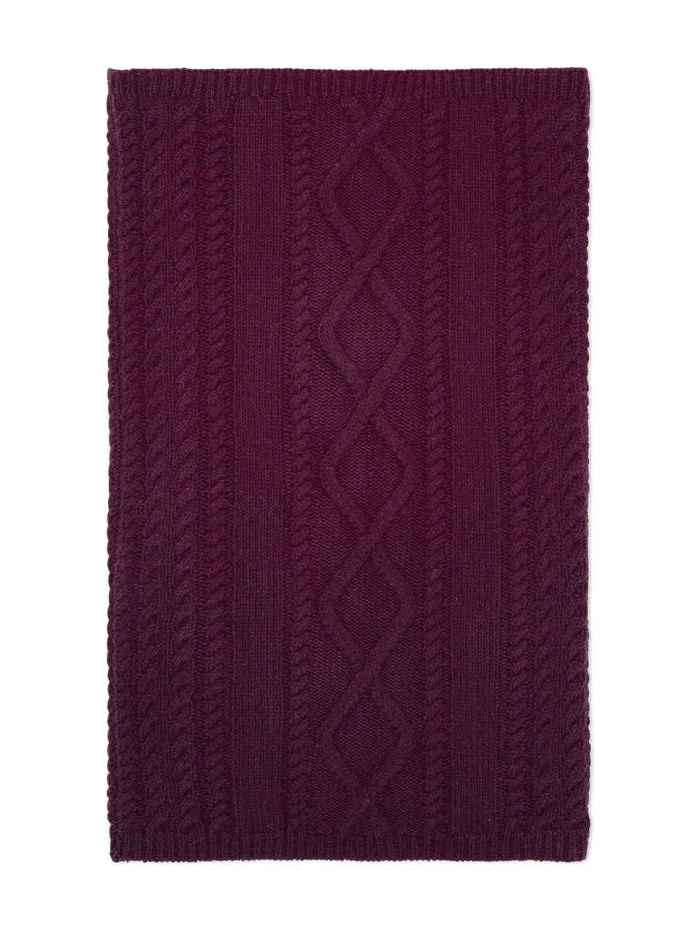 Eric Bompard Cable-knit Ribbed Snood In Burgundy
