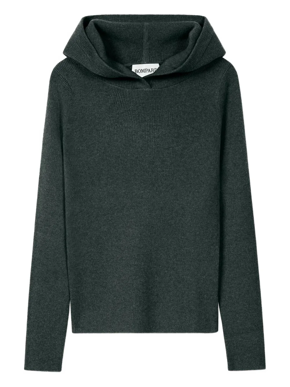 Eric Bompard Ribbed Hooded Pullover In Gray