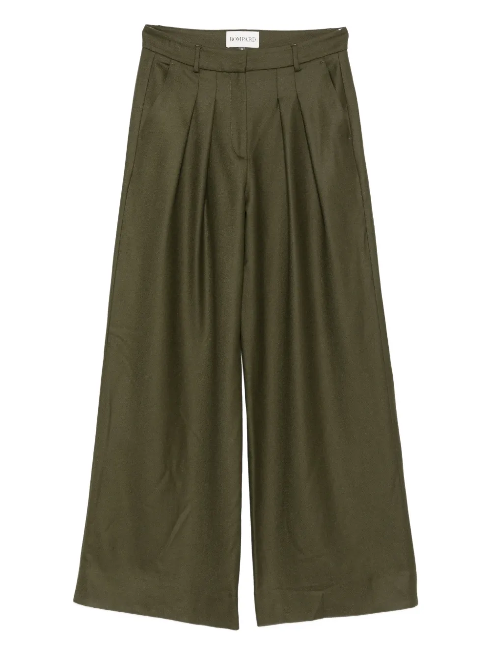 Eric Bompard Pleated Belt-loops Trousers In Green