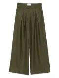 Eric Bompard pleated belt-loops trousers - Green