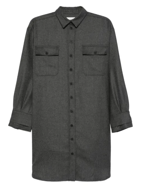 Eric Bompard button-front patch-pocket shirt mini dress