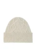 Eric Bompard cable-knit ribbed hat - Neutrals