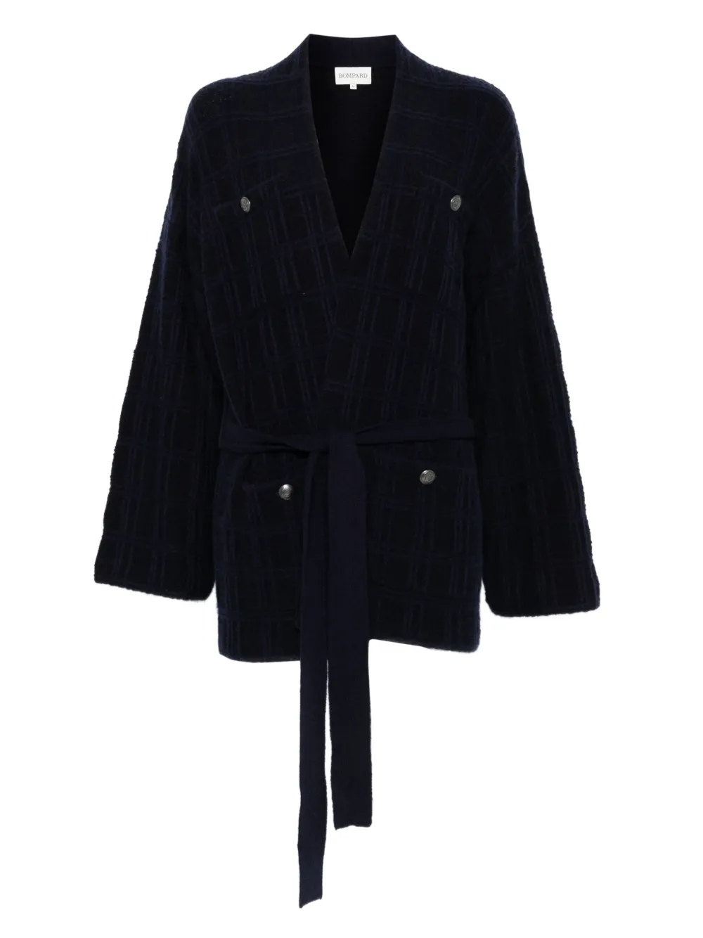 Eric Bompard jacquard belted jacket | Blue | Image 1
