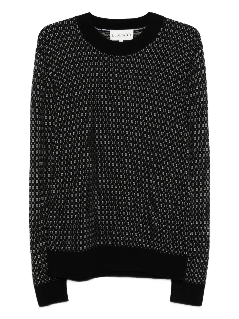 Eric Bompard Geometric-pattern Round-neck Sweater In Multi
