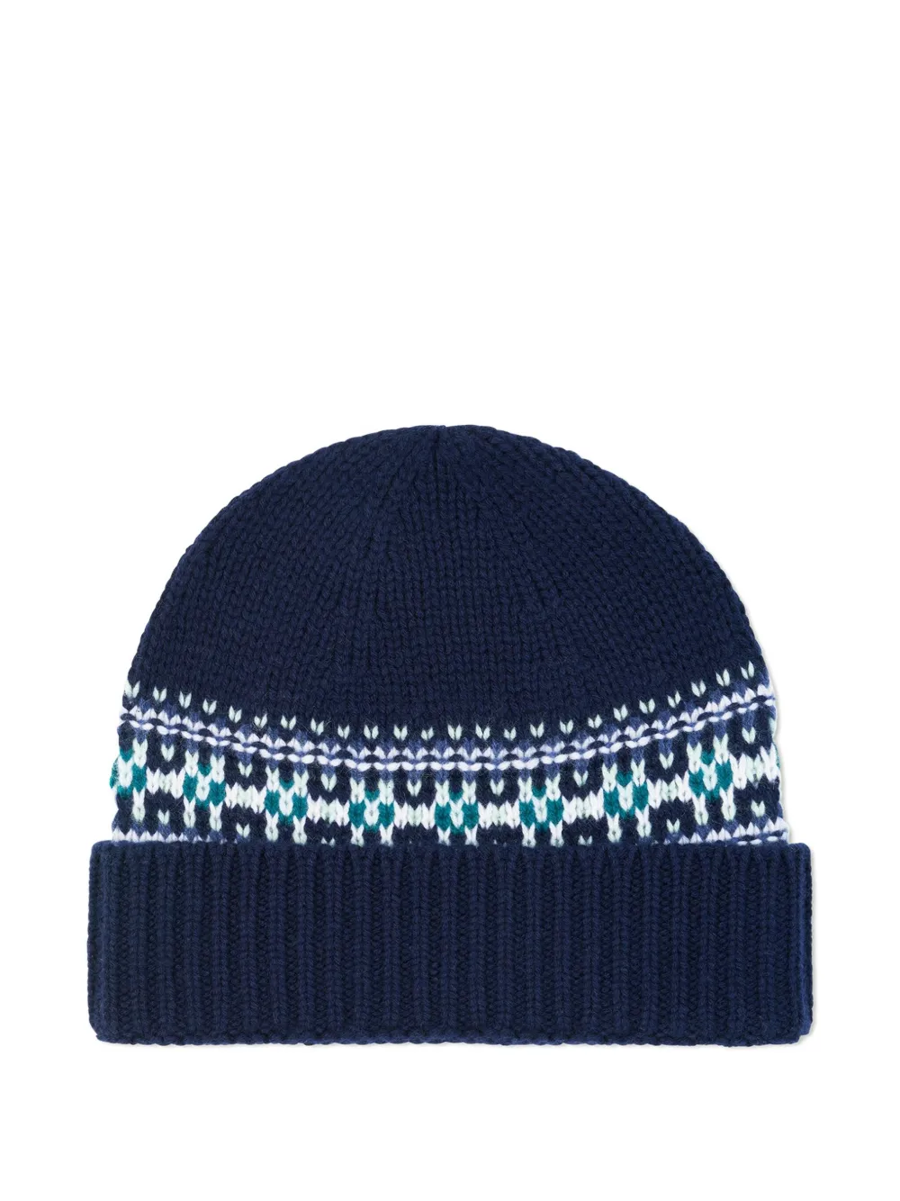 Eric Bompard fair-isle jacquard beanie hat | Blue | Image 1